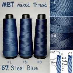 Voskovaná nit, ocelová modrá (67.Steel Blue )