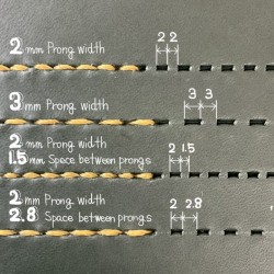 Řemínkové děrovací vidličky 2 mm
