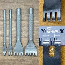 Řemínkové děrovací vidličky 3 mm